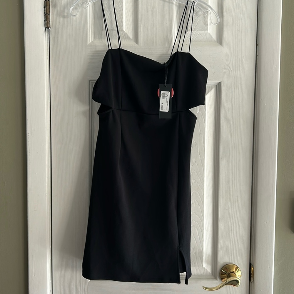 A WORLD AWAY DOUBLE SPAGHETTI STRAP DRESS W CUTOUTS SIZE L NWT
